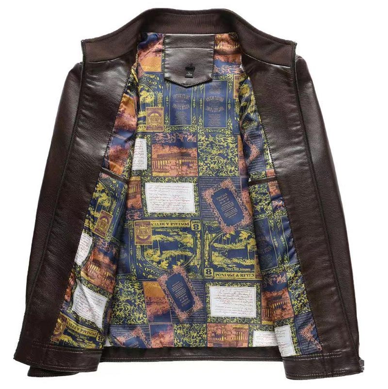 Blouson en Cuir Homme avec Doublure Polaire Chaude - Un Cadeau Parfait pour Lui !