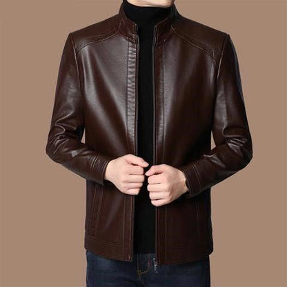 🔥50 % DE RÉDUCTION — Veste en cuir homme avec doublure en peluche | Cadeau chaud pour lui