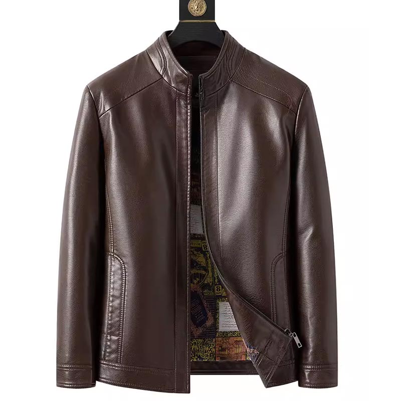 🔥50 % DE RÉDUCTION — Veste en cuir homme avec doublure en peluche | Cadeau chaud pour lui