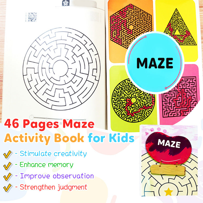 📚 Livre d'Activités de Labyrinthes pour Enfants - 46 Pages