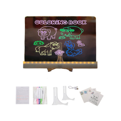 Set de Tableau de Dessin Lumineux DIY pour Enfants