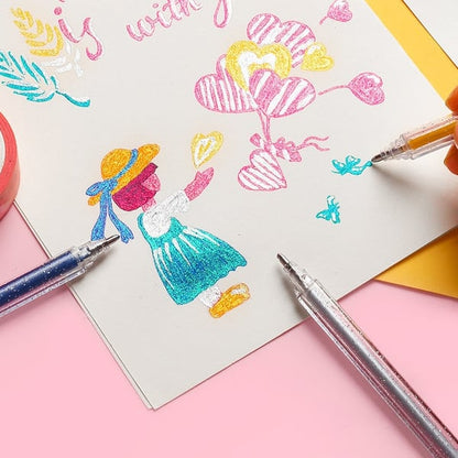 🔥Vente de Noël - 44% de réduction🎨 Ensemble de stylos à gel scintillants🎄Couleurs lumineuses, créativité illimitée