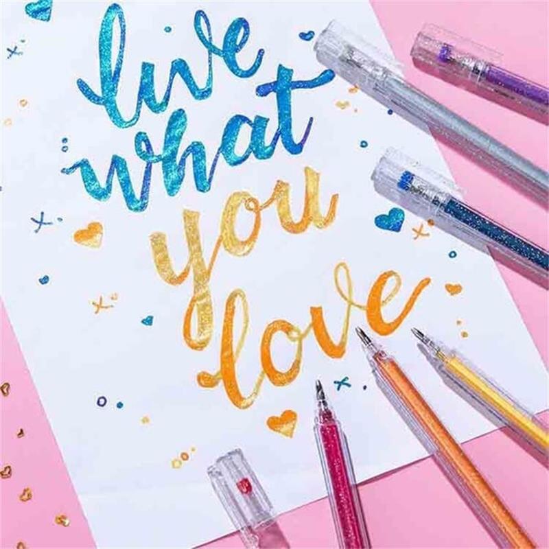 🔥Vente de Noël - 44% de réduction🎨 Ensemble de stylos à gel scintillants🎄Couleurs lumineuses, créativité illimitée