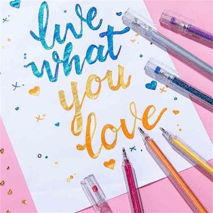 🔥Vente de Noël - 44% de réduction🎨 Ensemble de stylos à gel scintillants🎄Couleurs lumineuses, créativité illimitée