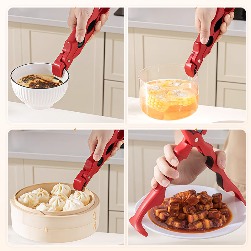 📢📢50% DE RÉDUCTION !!!✨Pince 3 en 1 pour bol et assiette en silicone