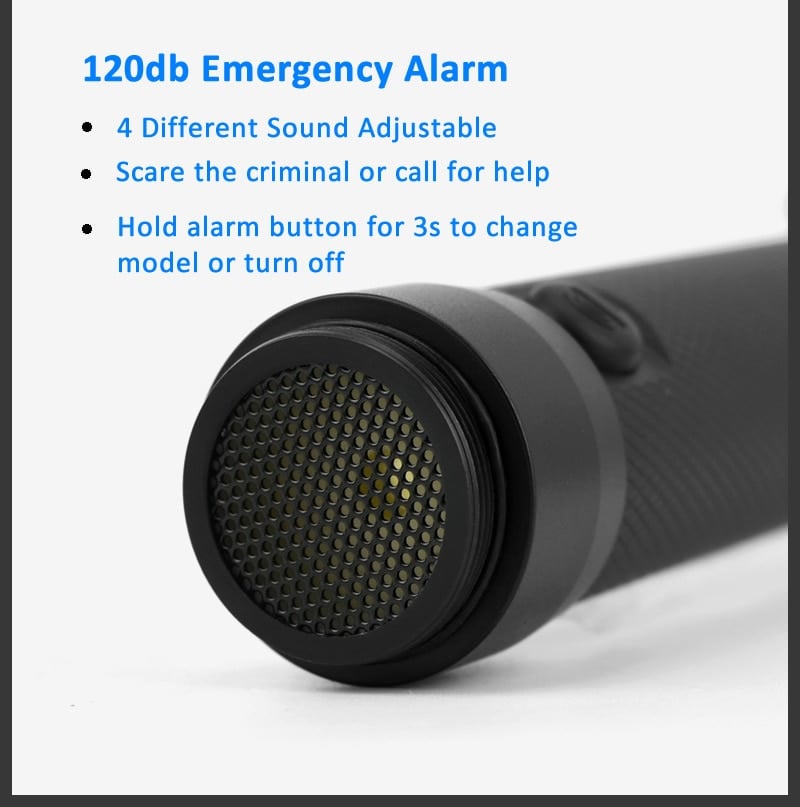 Lampe de poche tactique multifonction à énergie solaire 10 en 1