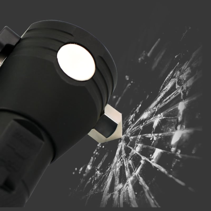 Lampe de poche tactique multifonction à énergie solaire 10 en 1