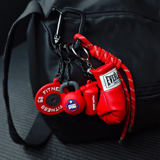 Porte-clés Mignon avec Mini Accessoire de Salle de Sport