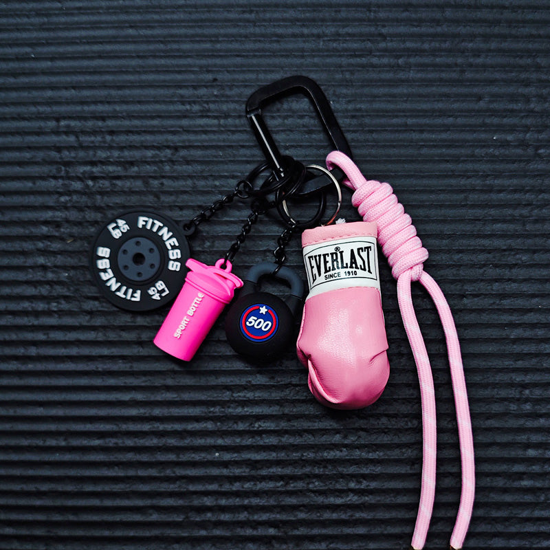 Porte-clés Mignon avec Mini Accessoire de Salle de Sport