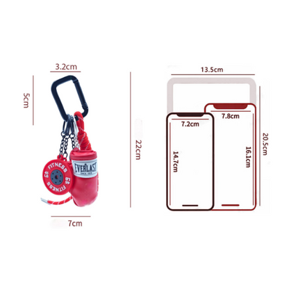 Porte-clés Mignon avec Mini Accessoire de Salle de Sport