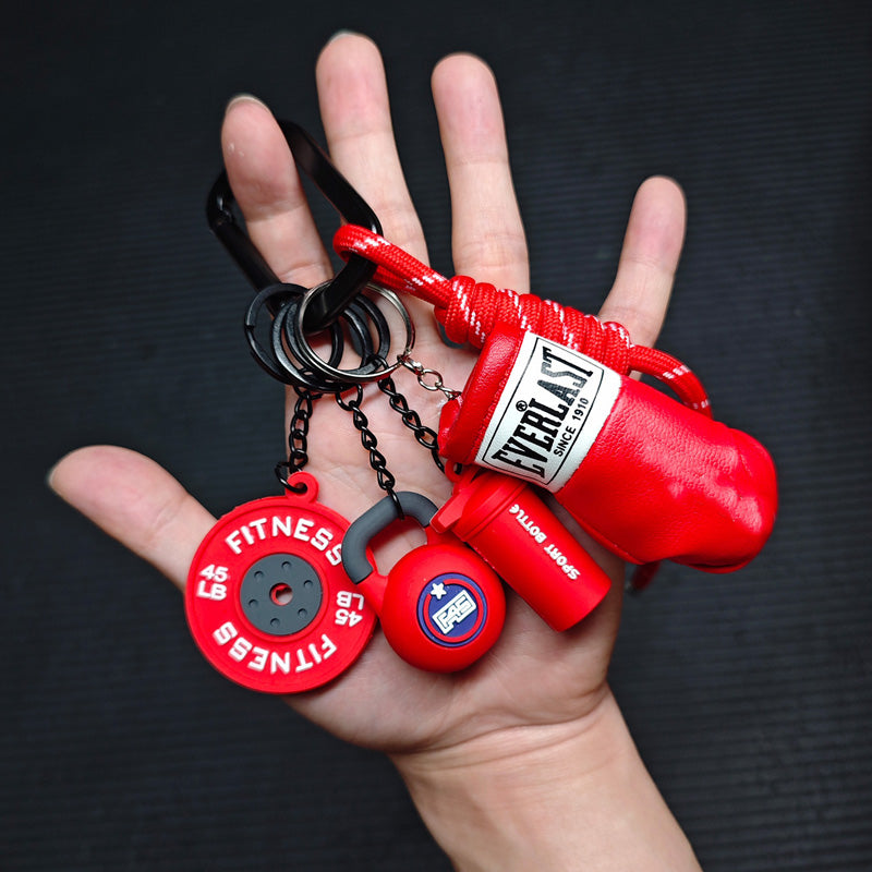 Porte-clés Mignon avec Mini Accessoire de Salle de Sport