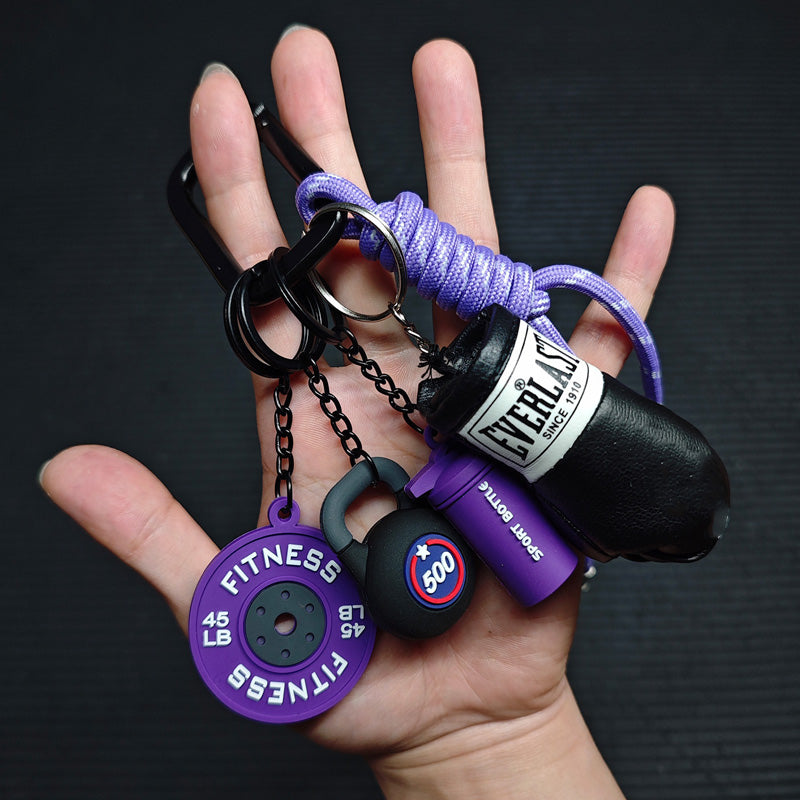 Porte-clés Mignon avec Mini Accessoire de Salle de Sport