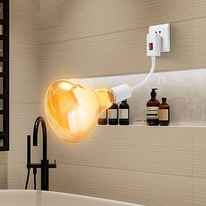 📢📢 Vente flash⚡se termine dans 3 heures ! ⏰⏰Douille de lampe de salle de bain haute puissance avec interrupteur