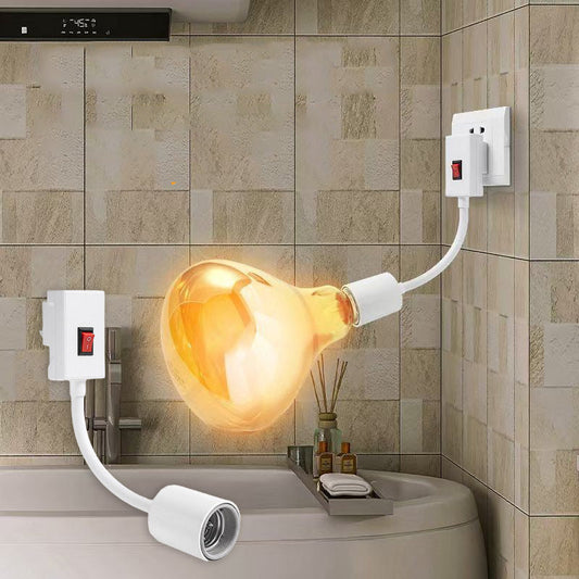📢📢 Vente flash⚡se termine dans 3 heures ! ⏰⏰Douille de lampe de salle de bain haute puissance avec interrupteur