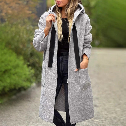 🎅❄️Manteau à Capuche Zippé Tendance avec Poches pour Femme