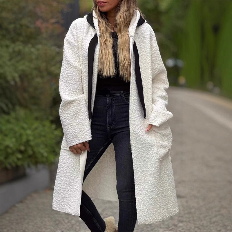 🎅❄️Manteau à Capuche Zippé Tendance avec Poches pour Femme
