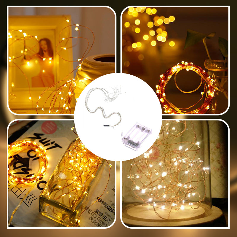 Guirlande Lumineuse en Forme de Liane à Énergie Solaire et à Piles