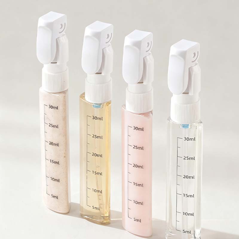 📢📢50 % de réduction ! 🧳Flacons distributeurs rechargeables 4 en 1 pour le voyage – Compact, étanche & ultra-pratique ✈️🧴