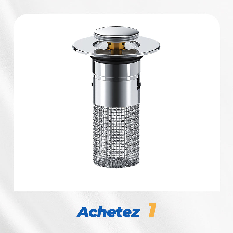 🚰 ACHETEZ 1 - RECEVEZ 1 GRATUIT ! ✨ Filtre de Vidange d'Évier Universel - Retient les Déchets sans Bloquer l'Eau, Installation Facile et Nettoyage Rapide 🛠️📦