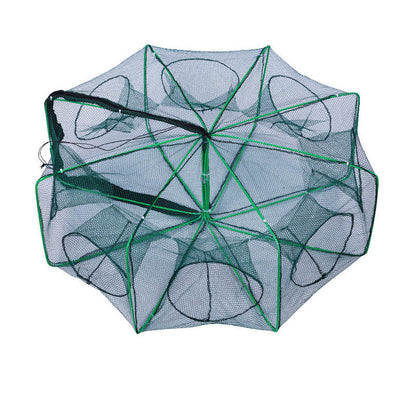 Filet de pêche renforcé auto-pliable