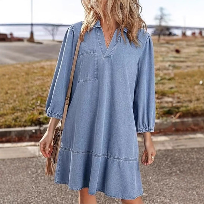 🎉Ventes spéciales de cette semaine - 50% de réduction✨Robe en denim décontractée pour femmes