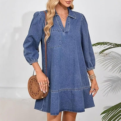 🎉Ventes spéciales de cette semaine - 50% de réduction✨Robe en denim décontractée pour femmes