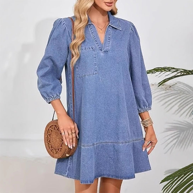 🎉Ventes spéciales de cette semaine - 50% de réduction✨Robe en denim décontractée pour femmes