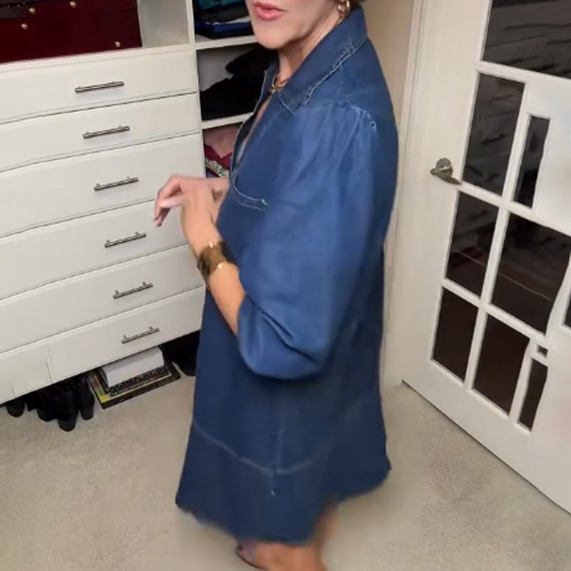 🎉Ventes spéciales de cette semaine - 50% de réduction✨Robe en denim décontractée pour femmes