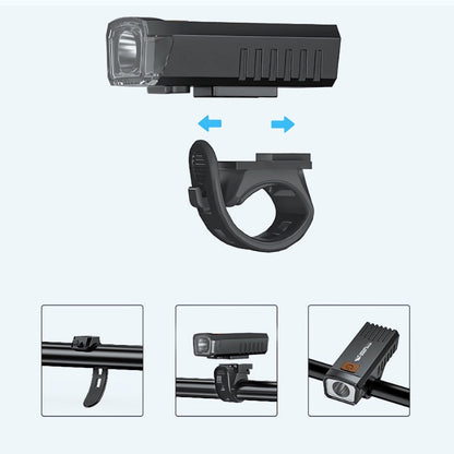 Phare avant rechargeable étanche pour vélo avec clip