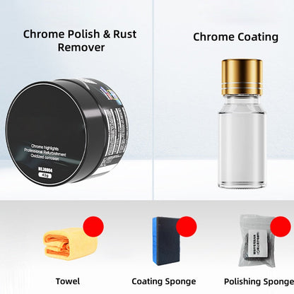 Kit de Polissage Chromé & Détachant de Rouille pour Voiture