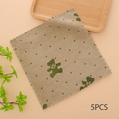 Lot de 5 chiffons en corail polaire pour la vaisselle