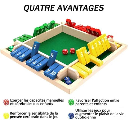 Dernier jour de promotion - 49 % de réduction 🔥 JEUX DE FAMILLE AMUSANTS - Jeu de société Shut The Box 🎲