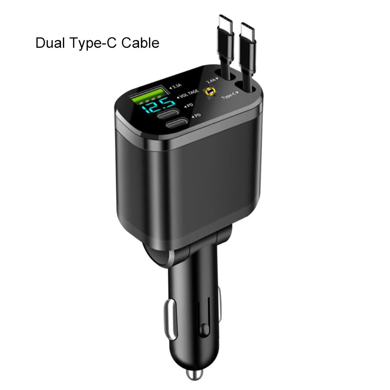 Car Fast Charger with Starry Sky Ambient Lighting