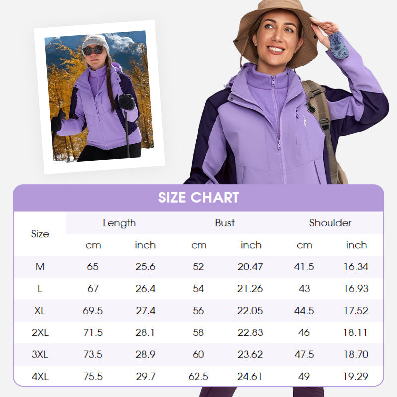 Veste Extérieure 3-en-1 Imperméable