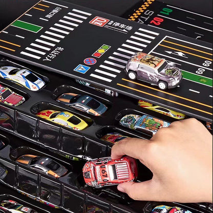 🎅Offre spéciale Noël 50 % DE RÉDUCTION🎁24/48 mini-wagons à moteur avec garage intégré