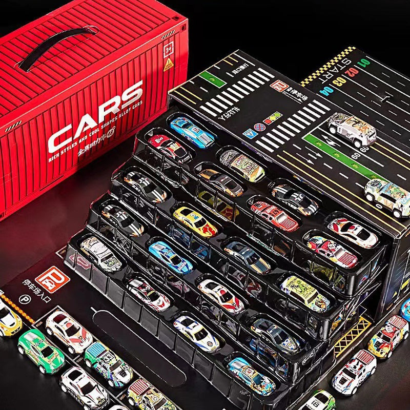 🎅Offre spéciale Noël 50 % DE RÉDUCTION🎁24/48 mini-wagons à moteur avec garage intégré