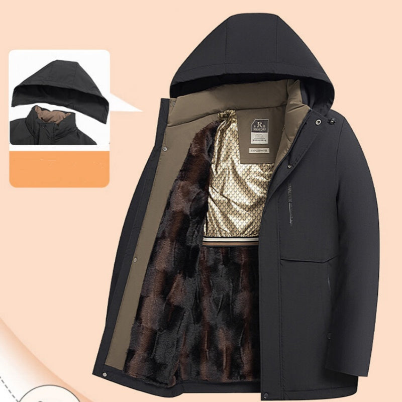 📢 69% DE RÉDUCTION ! ✨ Manteau Hiver Homme Parka Chaud - Isolation Haute Performance avec Capuche Amovible pour Temps Glacials ❄️🧥