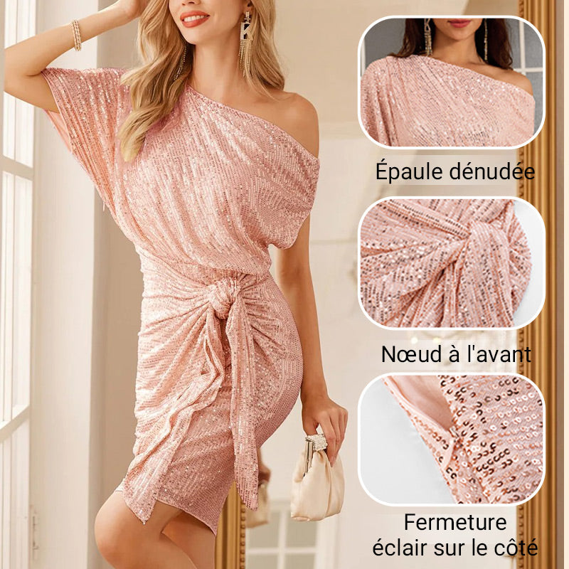 📢📢72 % de réduction！！！  Robe de Soirée à Paillettes Brillantes pour Femmes