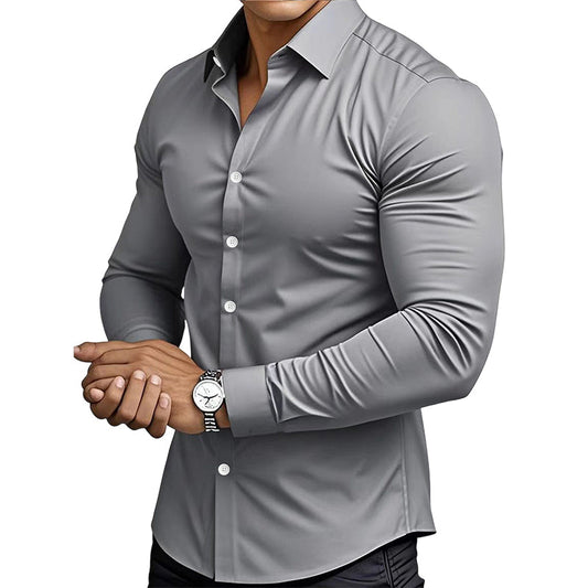 👔 DERNIER JOUR 50% DE RÉDUCTION ! ✨ Chemise Classique Homme à Col Revers - Coton Respirant avec Coupe Adjustée dans 6 Couleurs Élégantes 🌟🎨
