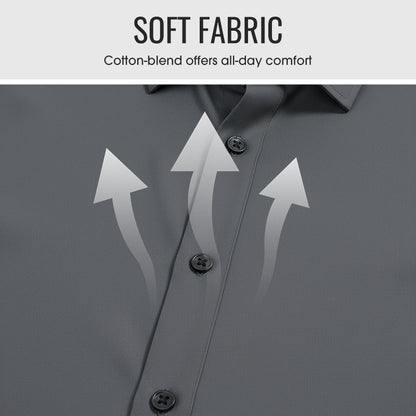 👔 DERNIER JOUR 50% DE RÉDUCTION ! ✨ Chemise Classique Homme à Col Revers - Coton Respirant avec Coupe Adjustée dans 6 Couleurs Élégantes 🌟🎨