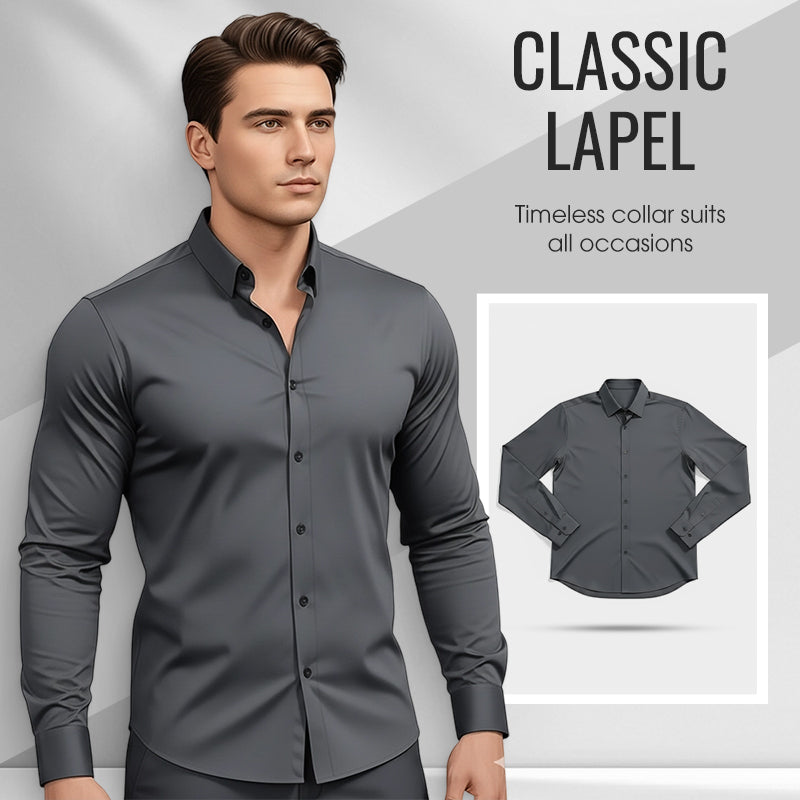 👔 DERNIER JOUR 50% DE RÉDUCTION ! ✨ Chemise Classique Homme à Col Revers - Coton Respirant avec Coupe Adjustée dans 6 Couleurs Élégantes 🌟🎨