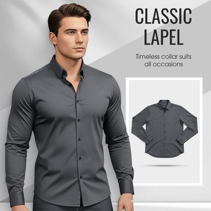 👔 DERNIER JOUR 50% DE RÉDUCTION ! ✨ Chemise Classique Homme à Col Revers - Coton Respirant avec Coupe Adjustée dans 6 Couleurs Élégantes 🌟🎨