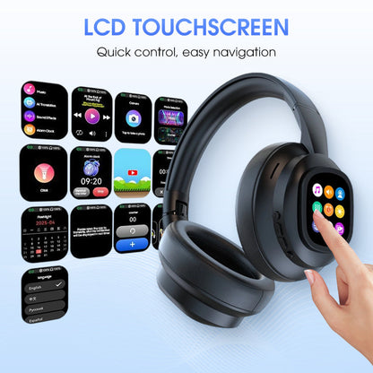 🎧50% de réduction! ✨ Casque Bluetooth IA - Écran LCD intelligent et assistant vocal avec qualité sonore premium pour la musique et les appels 📱✨
