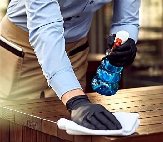 Gants jetables en nitrile antidérapants et anti-rayures