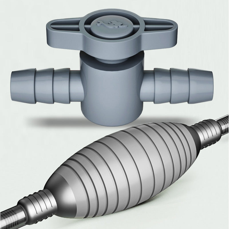 💦Siphon pour Aquarium - Nettoyage Gravier avec Régulation Débit, 2 Têtes Incluses - Sécurisé pour Poissons, Facile à Utiliser🐠