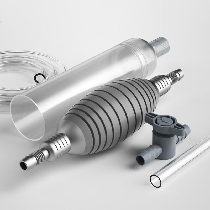 💦Siphon pour Aquarium - Nettoyage Gravier avec Régulation Débit, 2 Têtes Incluses - Sécurisé pour Poissons, Facile à Utiliser🐠