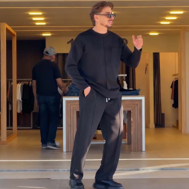 📢📢50% DE RÉDUCTION !!!✨ Ensemble Casual Homme – Doux, Élastique et Prêt pour la Saison !