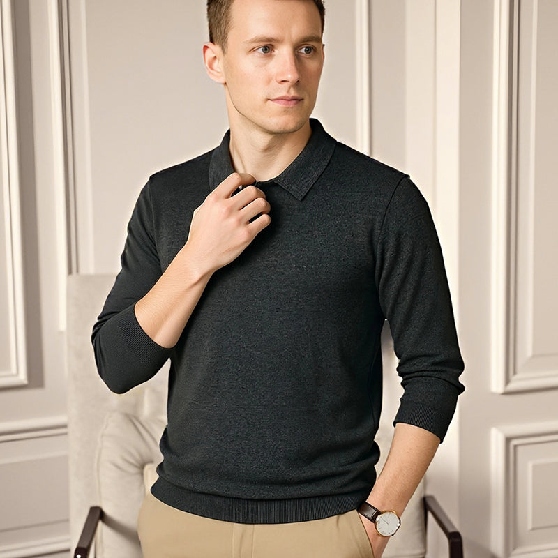 Pull à manches longues doux et confortable pour homme