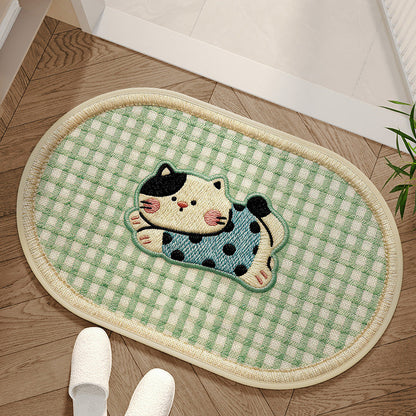 ⏳Limited-time 50% off⏰Absorbent Woven Bath Mat with Non-Slip Bottom🐶🐱