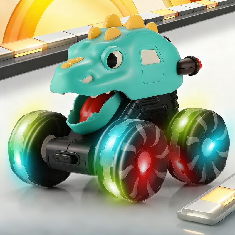 🦖Vente chaude 2025 - 50 % de réduction🚙Voiture jouet dinosaure avec lumières, appuyez et partez🎁
